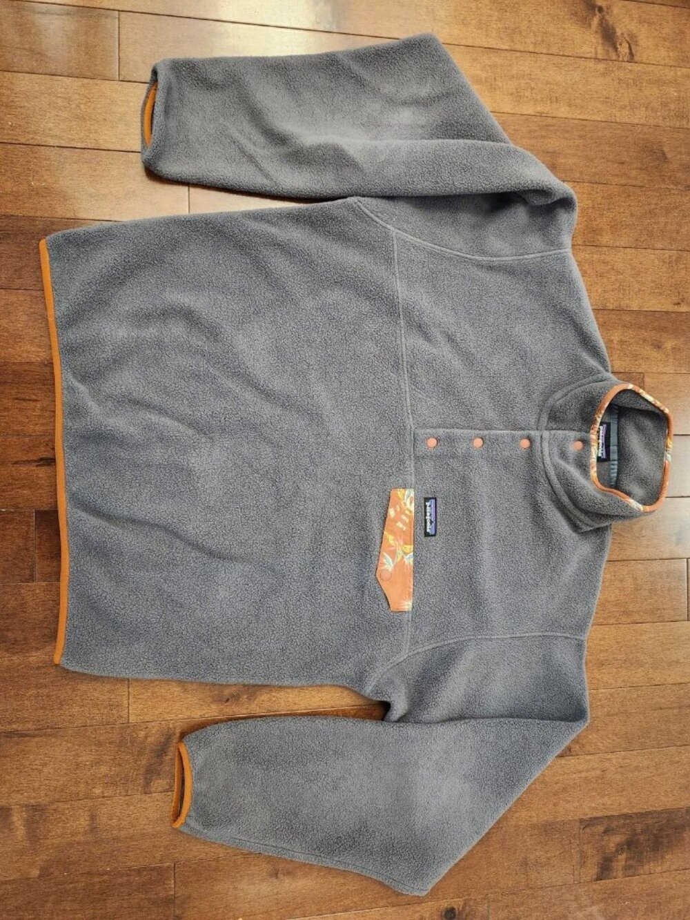 Patagonia Synchilla men's lightweight fleece snap button pullover jacket medium